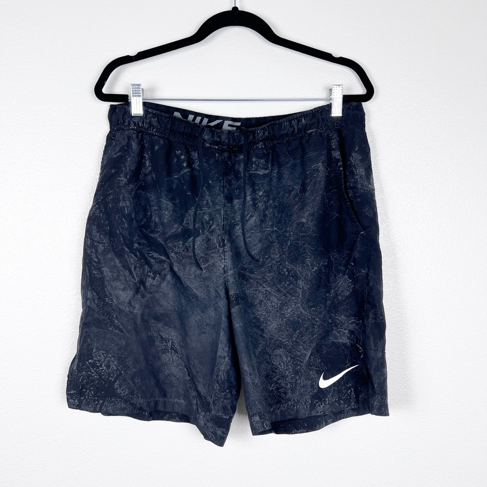 Nike Men's Lined‎ Athletic Shorts Black Marbled